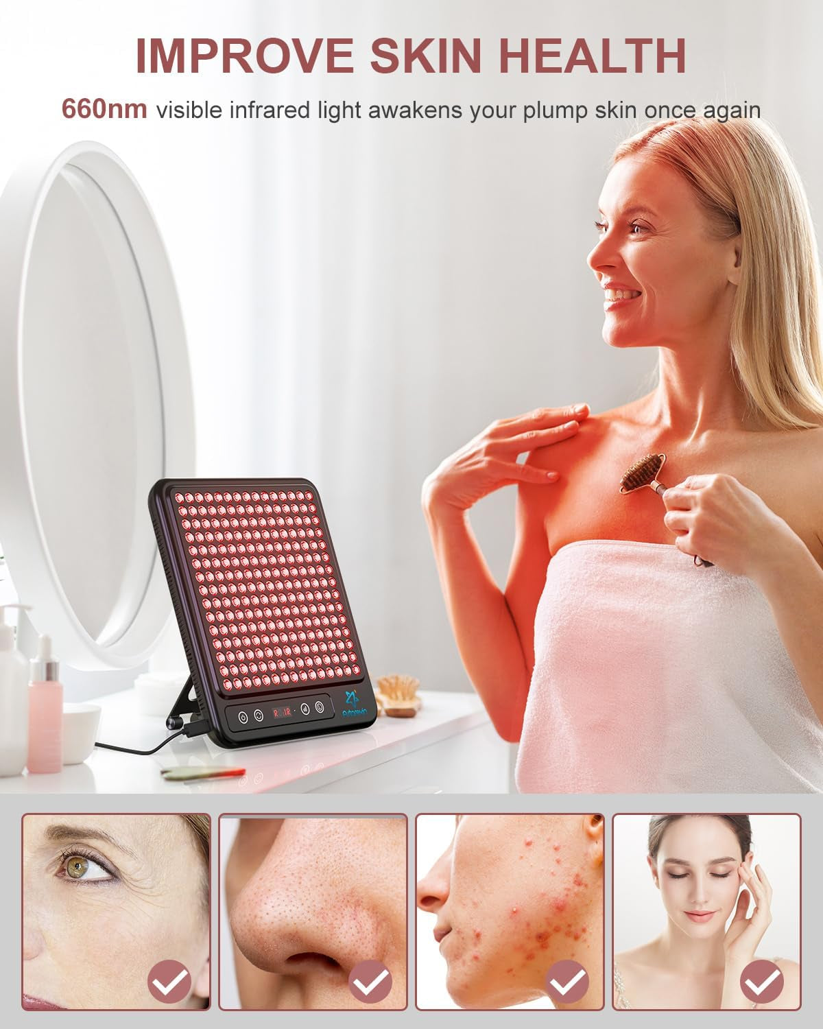 Red Light Therapy Panel – Compact, Portable, & Full-Body Wellness