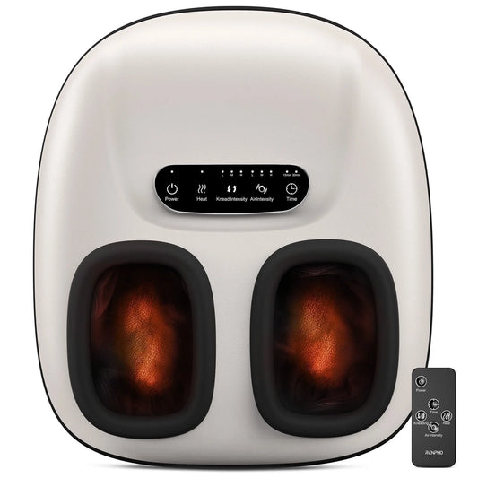 Foot Massager with Heat for Tired Foot Blood Circulation up to Size 11, White,Mothers Day & Fathers Day & Birthday Gifts for Mom Dad Men