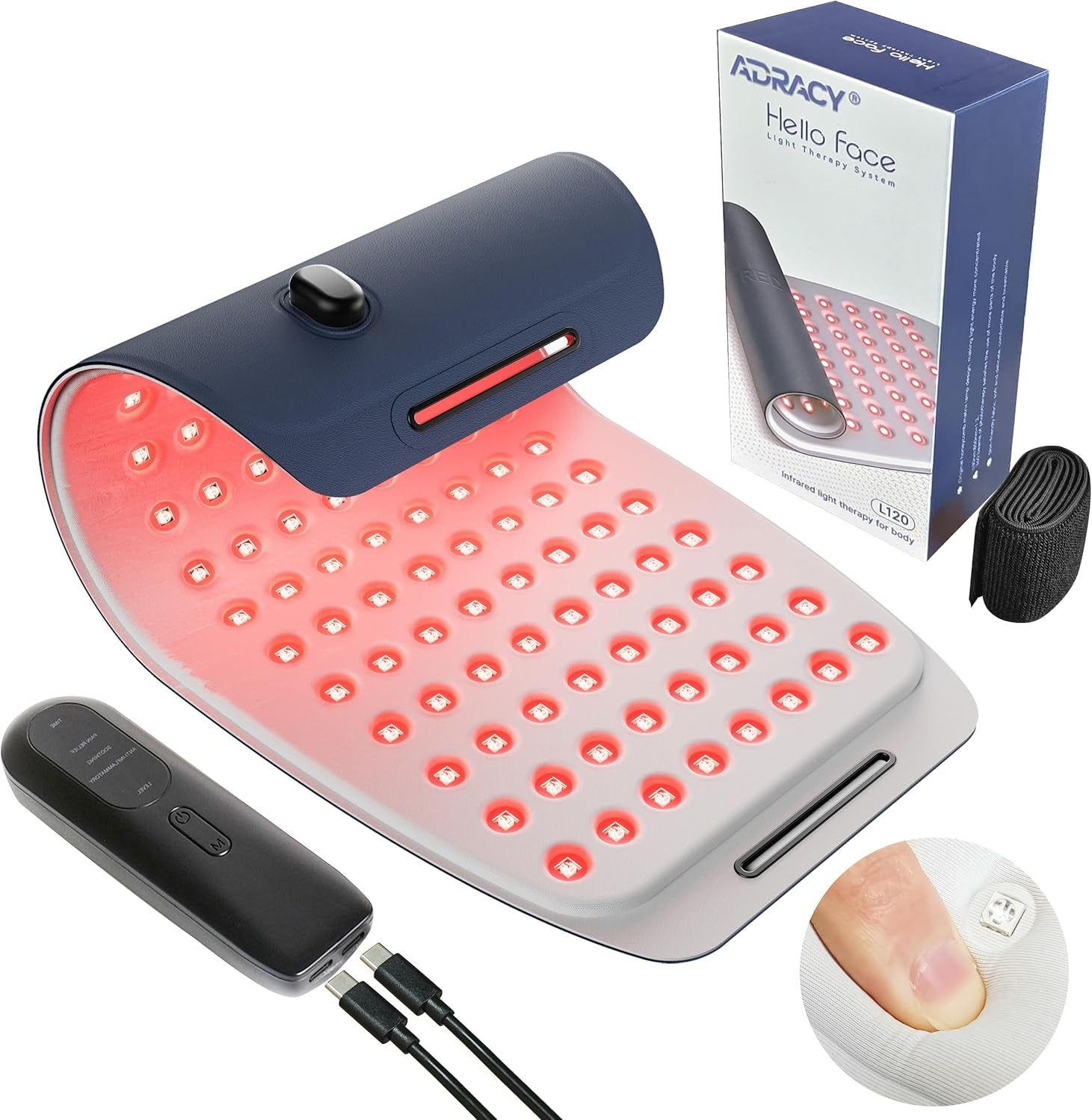 Portable Red Light Therapy Belt – 3 Modes for Pain & Wellness