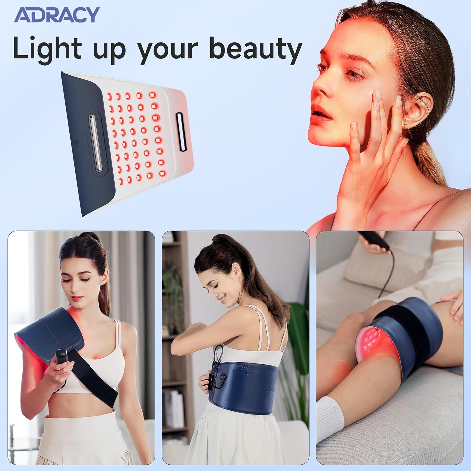 Portable Red Light Therapy Belt – 3 Modes for Pain & Wellness